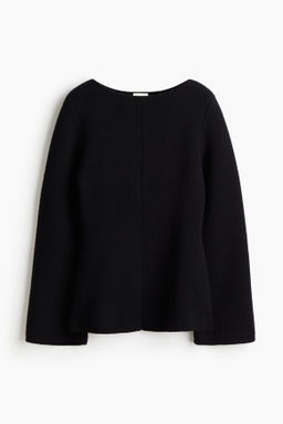 Top de lana con peplum