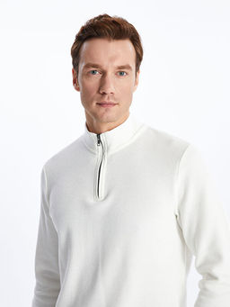 Dik Yaka Erkek Sweatshirt