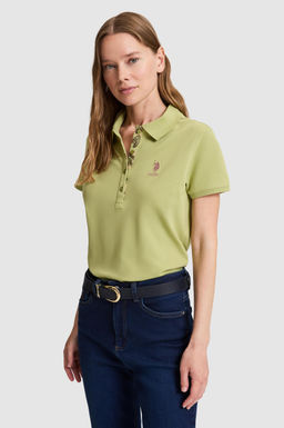 Kad_n Ye_il Polo Yaka Basic Ti__rt