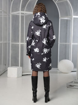 25108 Плащ утепл. черный - Dizzyway фото 5