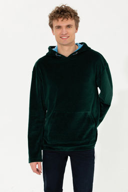 U. S. Polo Assn Мужская зеленая комфортная толстовка с капюшоном - U.s. polo assn фото 13