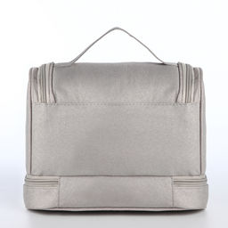 Косметичка - несессер дорожная на молнии, с ручкой, с отделами, серая - Simaland фото 2