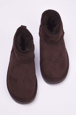 Taba Ici Kurklu Yuvarlak Burun Duz Flatform Topuklu Kad?n Bot TAKAW26BO00001 - Trendyolmilla фото 26