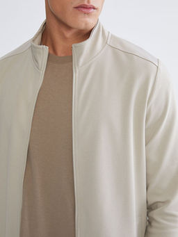 Dik Yaka Erkek Fermuarl? Sweatshirt