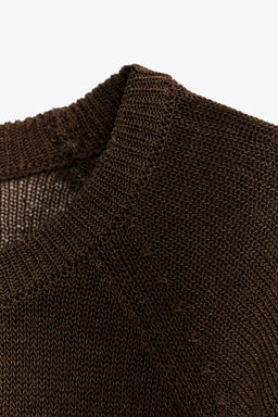 KNIT SWEATER WITH LOOSE-FIT SLEEVES