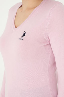 Женский розовый базовый свитер Неожиданная скидка в корзине - U.s. polo assn фото 7