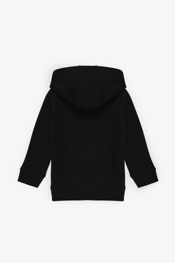 Erkek Bebek Siyah KapГЕonlu FermuarlД Basic Sweatshirt