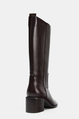 BLOCK HEEL KNEE-HIGH BOOTS - Zara фото 13