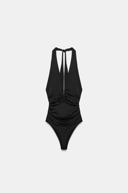 BODY POLIAMIDA DRAPEADO / Negro - Zara фото 7