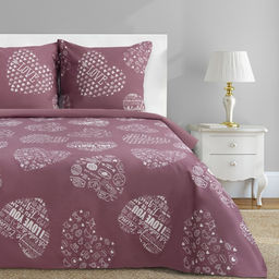 Постельное бельё Этель евро Te amo (вид 2) 200 х 217 см, 240*220 см, 70 х 70 - 2 шт, бязь  фото 3