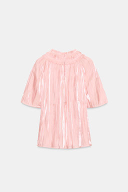 BLUSA EFECTO BRILLO / Rosa pastel - Zara фото 5