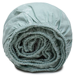 Простыня на резинке 180х200х25, поплин, Иммортели - Традиция фото 4