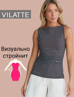 VILATTE / Топ из премиального хлопка с эластаном