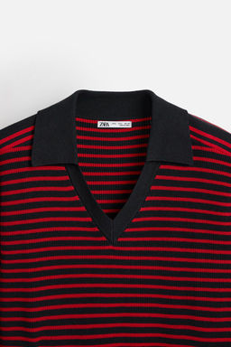 STRIPED KNIT POLO SHIRT - LIMITED EDITION - Zara фото 7