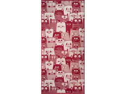 Полотенце махровое 6с102.411ж1 Мир котов (бордо) 67х150см