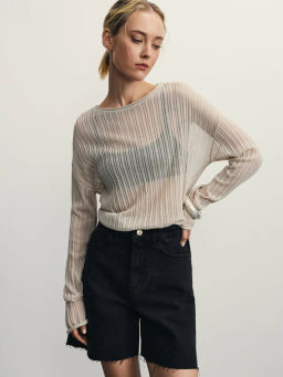 Джинсовые шорты А-силуэта / Zarina фото 11