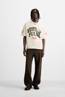WASHED PRINT T-SHIRT