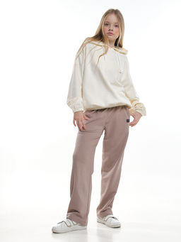 Комплект для девочки 22-7495 молочный/кофе