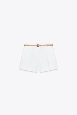DARTED BERMUDA SHORTS WITH BELT - Zara фото 5