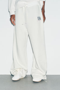 COTTON EMBROIDERED TEXT TROUSERS - Zara фото 2