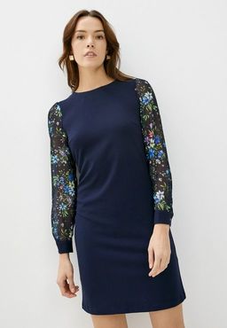 Полуприталенное платье с цветочным принтом - Incity фото 4