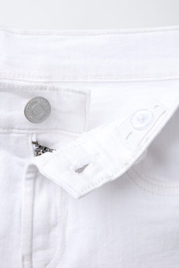 BASIC STRAIGHT DENIM BERMUDA SHORTS - Zara фото 3
