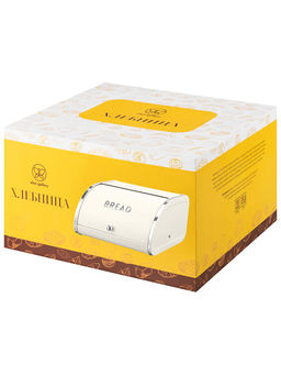 Хлебница 30*26*17,5 см "BREAD" молочная, металл