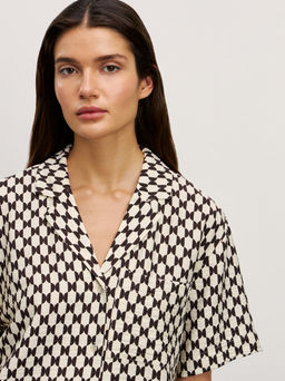 Рубашка из вискозы с принтом / Zarina  фото 6