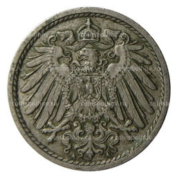 Монета 5 пфеннигов 1911 года A Германия
