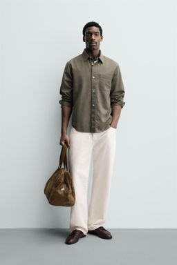 CAMISA FLUIDA LAVADA / VERDE