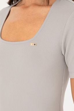 U. S. Polo Assn / Женская серая меланжевая футболка - U.s. polo assn фото 7