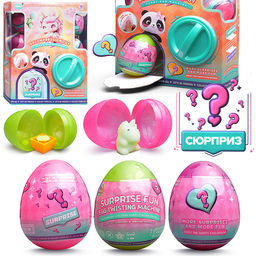 Игрушка-сюрприз "Зверята" в коробке