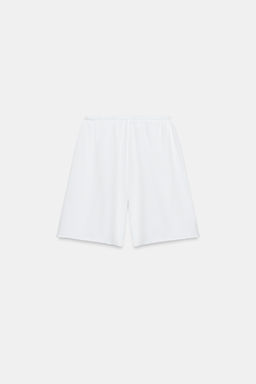 BERMUDA ALGOD?N CORDONES / Blanco - Zara фото 4