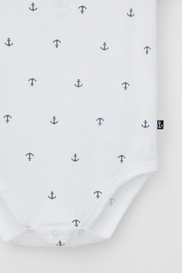 КР 6548/белый,морские якоря к568 полукомбинезон (боди) д/мал яс - Crockid фото 5