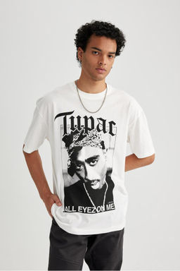Футболка оверсайз с круглым вырезом и короткими рукавами Tupac Shakur