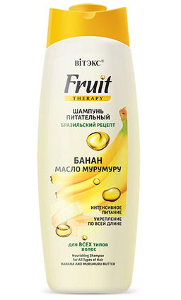 Fruit Therapy Шампунь питательный для всех типов волос Банан и масло Мурумуру, 515 мл