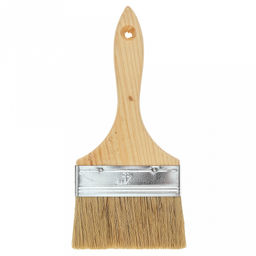 Кисть малярная "Мастер-1" 98мм, толщина 15мм, натуральная щетина длина 48мм, деревянная, лакированная ручка (общий р-р 21,5х9,8х1,6см) (Китай)