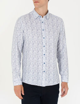 Mavi Slim Fit Uzun Kollu G_mlek