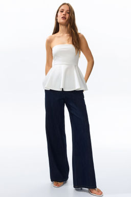 Pantal?n denim con cintura el?stica - H&m фото 8