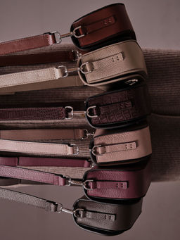 Сумка кожаная кросс-боди Deboro 30879 пурпурный