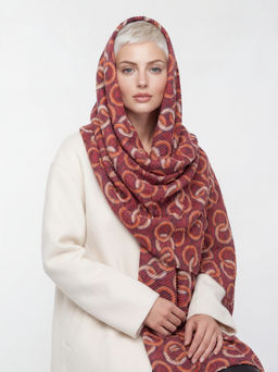 Большой, мягкий, тонкий и очень нежный двусторонний палантин с рисунком - Tantino фото 8