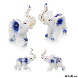 Статуэтки Слоны 2 штуки 11х10 см / W135 /уп 80/ - Галеонтрейд фото 3