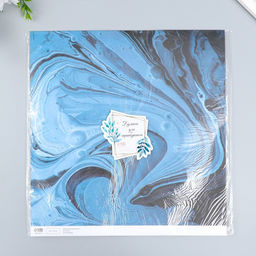 Цена за 5 шт. Бумага для скрапбукинга двусторонняя «Разводы краски», плотность 180 г, 30.5×32 см