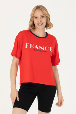 U. S. Polo Assn Женская красная футболка с круглым вырезом - U.s. polo assn фото 17