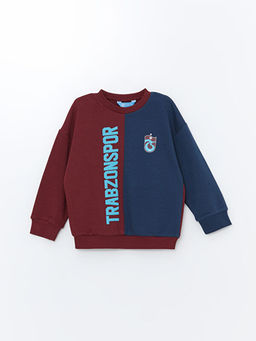 Bisiklet Yaka Trabzonspor Bask?l? Erkek ?ocuk Sweatshirt ve E?ofman Alt 2li Tak?m