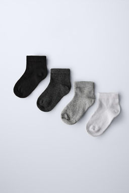 FOUR-PACK OF PLAIN ANKLE SOCKS - Zara фото 2