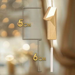 Цена за 3 шт. Свеча в торт на шпажке «Алмаз», цифра 1, шампань, 5×2.6 см