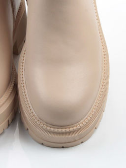 04-PAT160-2Z BEIGE Ботинки зимние женские (натуральная кожа, 100% шерсть)