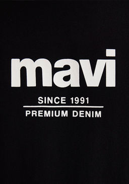 Since 1991 Bask?l? Siyah Tisort - Mavi фото 7