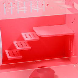 Клетка-переноска для грызунов,акриловая, розовая, 29 х 23,5 х 26 см - Пижон фото 7